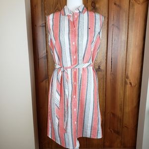 Tommy Hilfiger Striped Linen Shirt Dress size 4